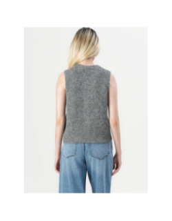 Gilet cardigan sans manche novah gris femme - Vero Moda