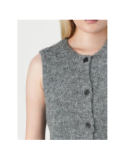 Gilet cardigan sans manche novah gris femme - Vero Moda