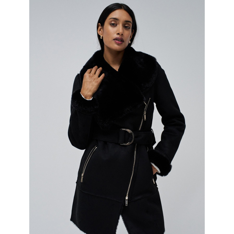 Veste style mouton diana noir femme - Salsa