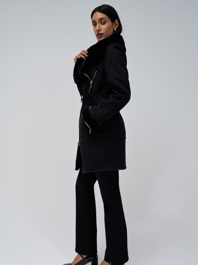 Veste style mouton diana noir femme - Salsa