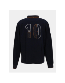 Polo à manches longues blitz bleu marine homme - Union Black