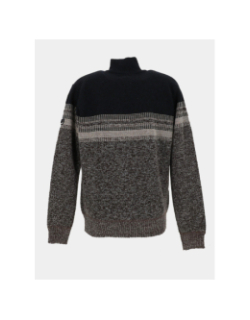Pull à col zippé bleu marine et marron homme - RMS 26