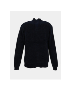Pull à col boutonné intérieur bleu marine homme - RMS 26