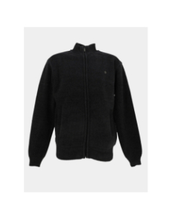 Gilet zippé chenille fourré sherpa anthracite homme - RMS 26