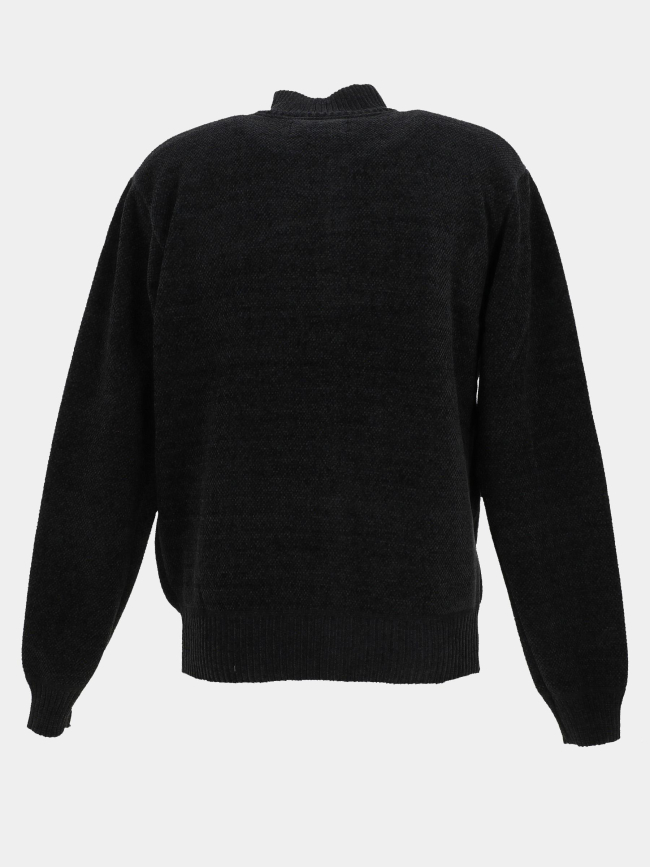 Gilet zippé chenille fourré sherpa anthracite homme - RMS 26