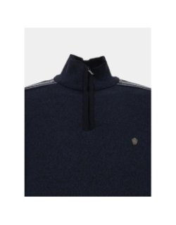 Pull chiné à col zippé j12 bleu marine homme - RMS 26