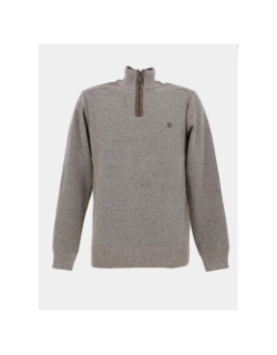 Pull chiné à col zippé j12 marron homme - RMS 26