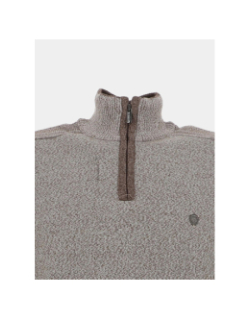 Pull chiné à col zippé j12 marron homme - RMS 26
