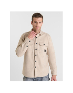 Veste boutonnée rimac beige homme - Le Temps Des Cerises