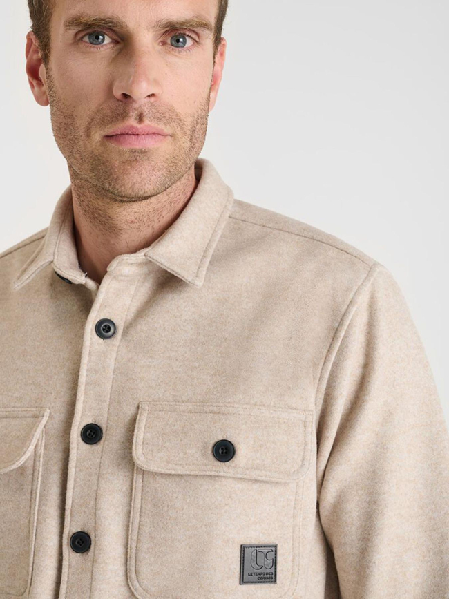 Veste boutonnée rimac beige homme - Le Temps Des Cerises