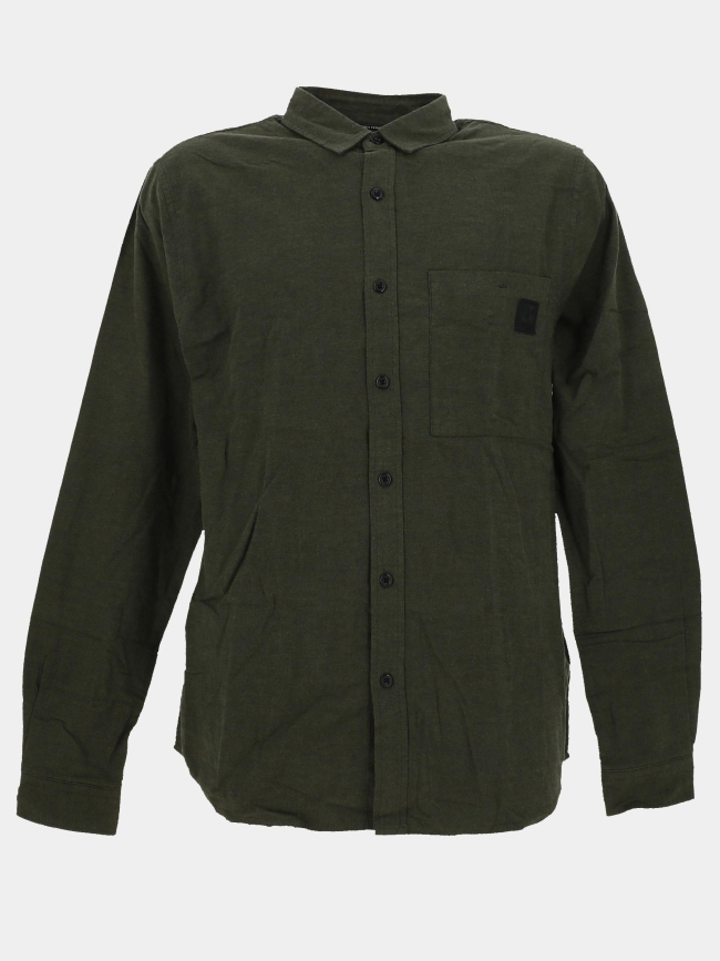 Chemise en coton debin kaki homme - Le Temps Des Cerises