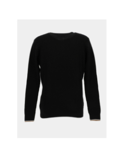 Pull en laine torsadé fairland noir homme - Benson & Cherry