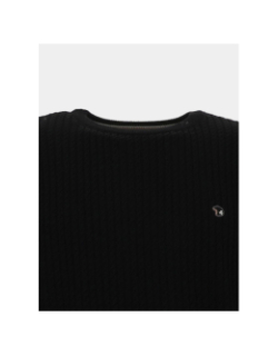 Pull en laine torsadé fairland noir homme - Benson & Cherry
