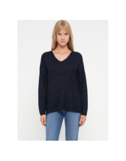 Pull col v crewlefile bleu marine femme - Vero Moda