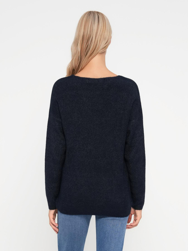 Pull col v crewlefile bleu marine femme - Vero Moda