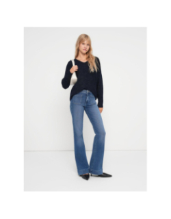Pull col v crewlefile bleu marine femme - Vero Moda