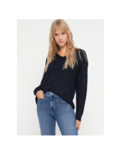 Pull col v crewlefile bleu marine femme - Vero Moda
