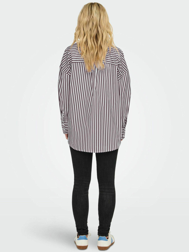 Chemise rayée loose vesper blanc femme - Jdy