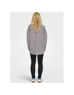 Chemise rayée loose vesper blanc femme - Jdy