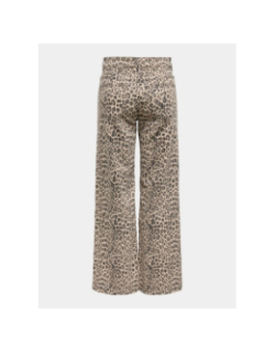 Jean large à motif leopard onlmadisson beige femme - Only