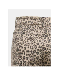 Jean large à motif leopard onlmadisson beige femme - Only