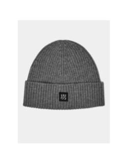 Bonnet en laine à logo métallique xola gris homme - Hugo