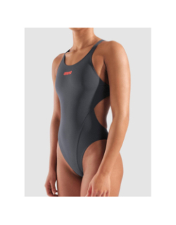 Maillot de bain pro soli gris anthracite femme - Arena