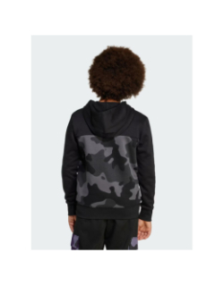 Sweat à capuche j camo fl hd noir et gris enfant - Adidas