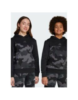 Sweat à capuche j camo fl hd noir et gris enfant - Adidas