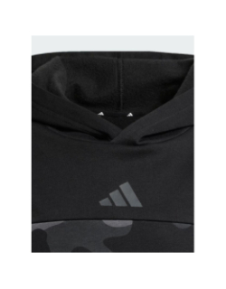 Sweat à capuche j camo fl hd noir et gris enfant - Adidas