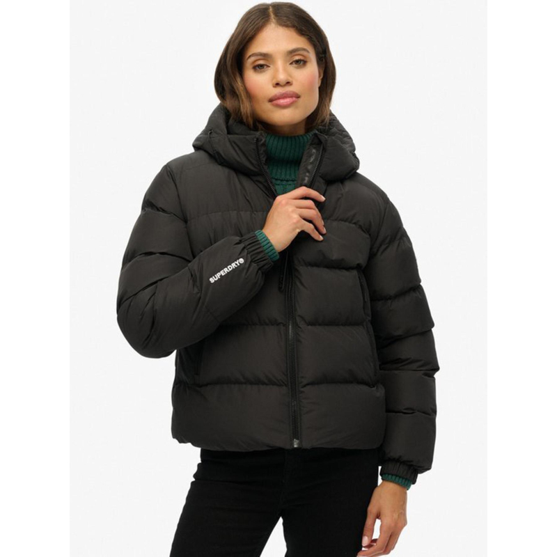 Doudoune à capuche sport noir femme - Superdry