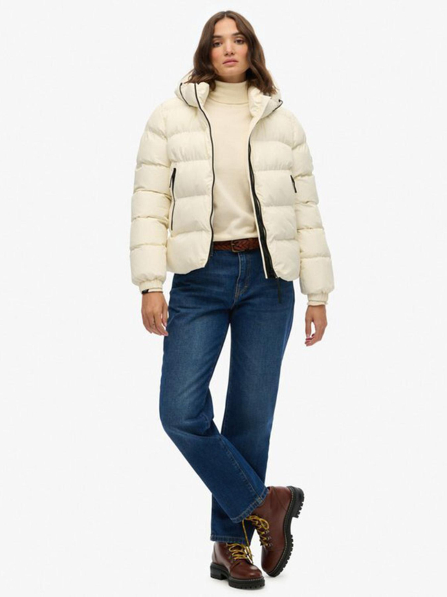 Doudoune à capuche sport blanc femme - Superdry