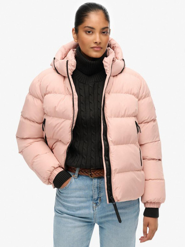 Doudoune sports vintage blush rose femme - Superdry