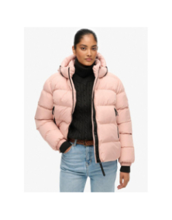 Doudoune sports vintage blush rose femme - Superdry