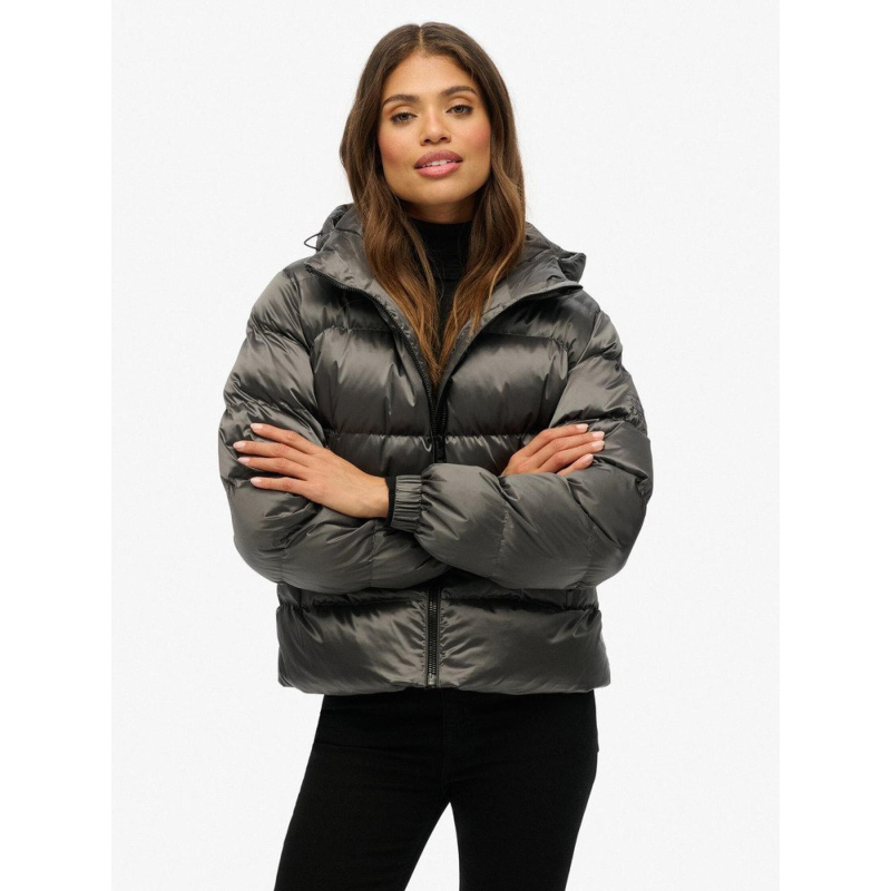 Doudoune luxe sports sheen noir femme - Superdry