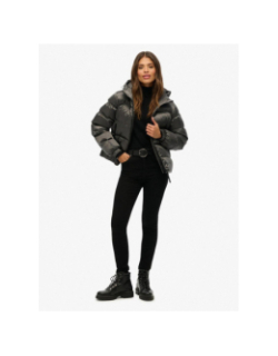 Doudoune luxe sports sheen noir femme - Superdry
