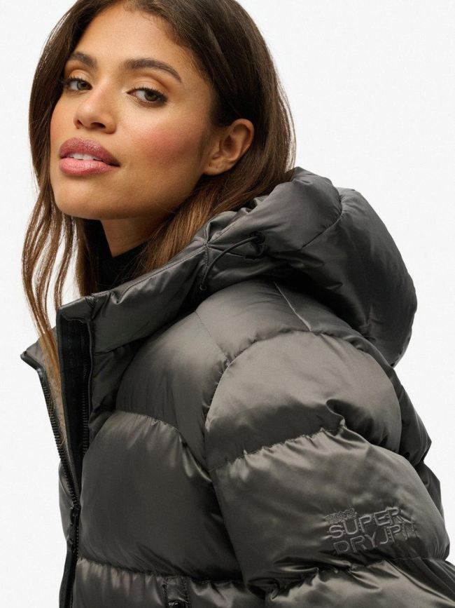 Doudoune luxe sports sheen noir femme - Superdry