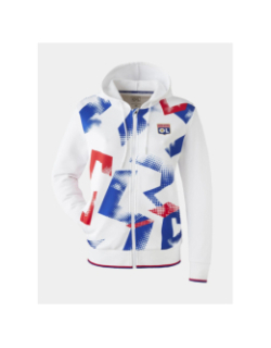 Veste à capuche training fusion blanc enfant - Olympique Lyonnais