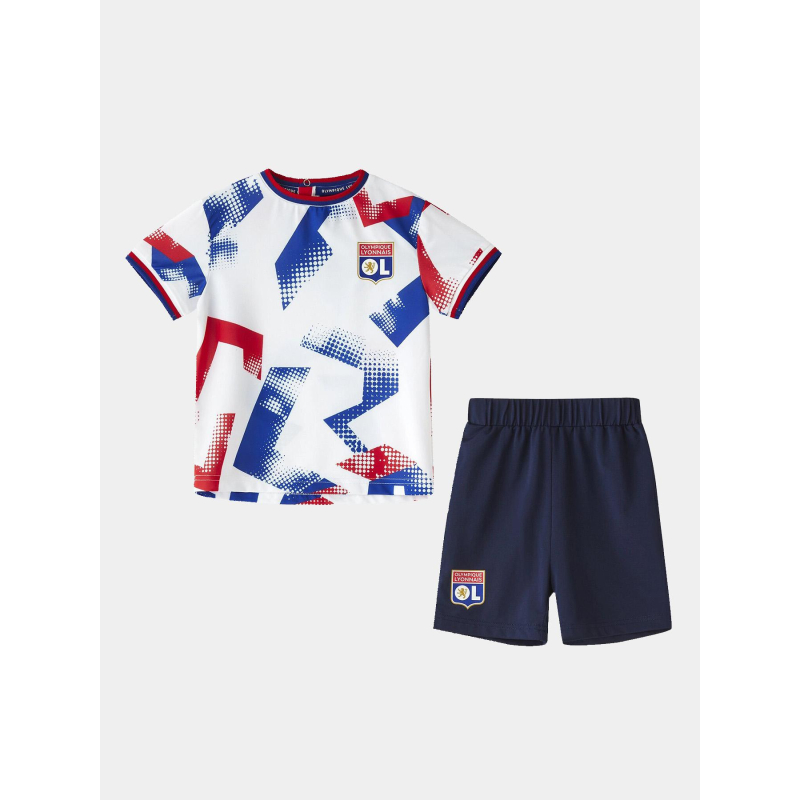 Mini-kit training fusion blanc et bleu bébé - Olympique Lyonnais