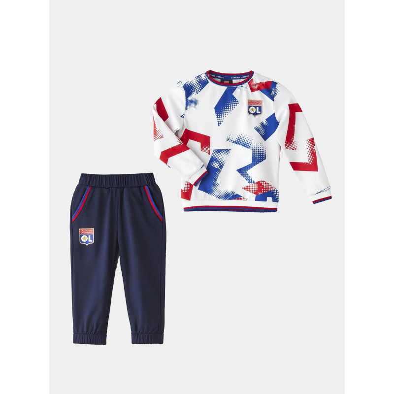 Ensemble training fusion blanc et bleu bébé - Olympique Lyonnais