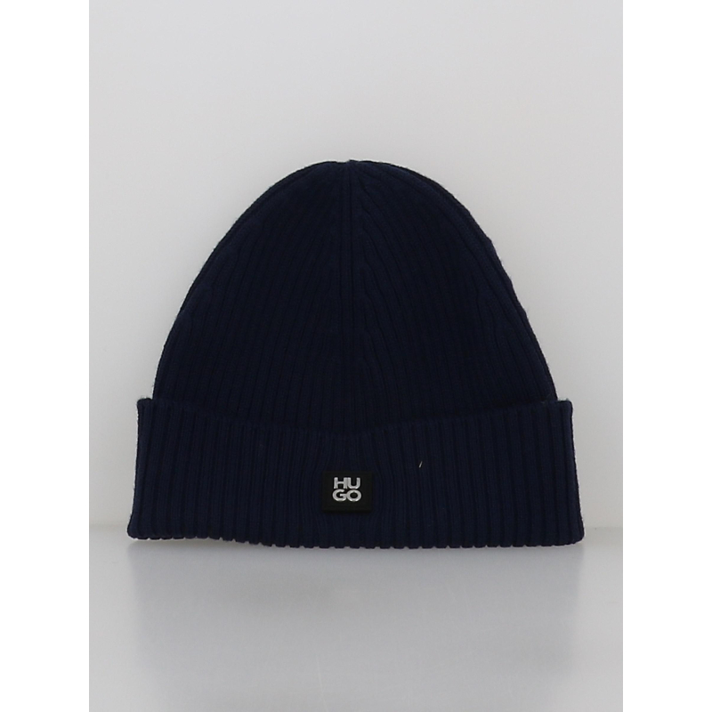 Logo en laine à logo métallique xola bleu marine homme - Hugo