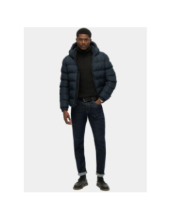 Doudoune à capuche sport bleu marine homme - Superdry
