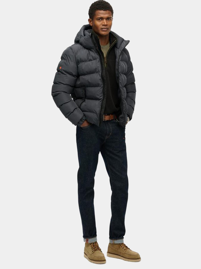 Doudoune intérieur polaire bleu marine homme - Superdry