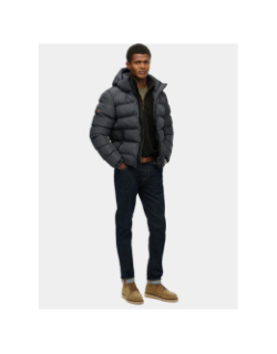 Doudoune intérieur polaire bleu marine homme - Superdry