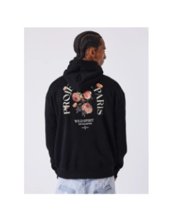 Sweat à capuche gothic roses noir homme - Project X Paris