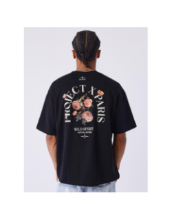 T-shirt à manches courtes gothic roses noir homme - Project X Paris