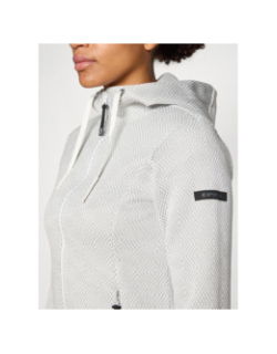 Veste à capuche auen blanc et gris femme - Icepeak