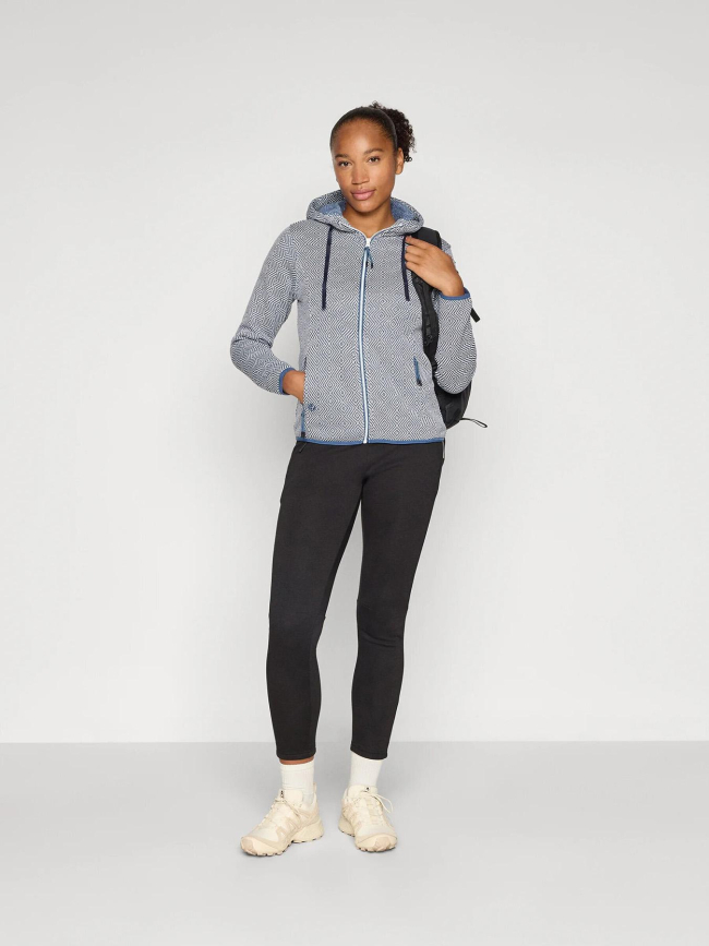 Veste à capuche auen blanc et bleu femme - Icepeak