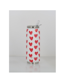 Canette isotherme heart 500ml blanc - Les Artistes