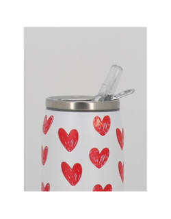 Canette isotherme heart 500ml blanc - Les Artistes